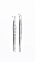 Silver fiber tip tweezers