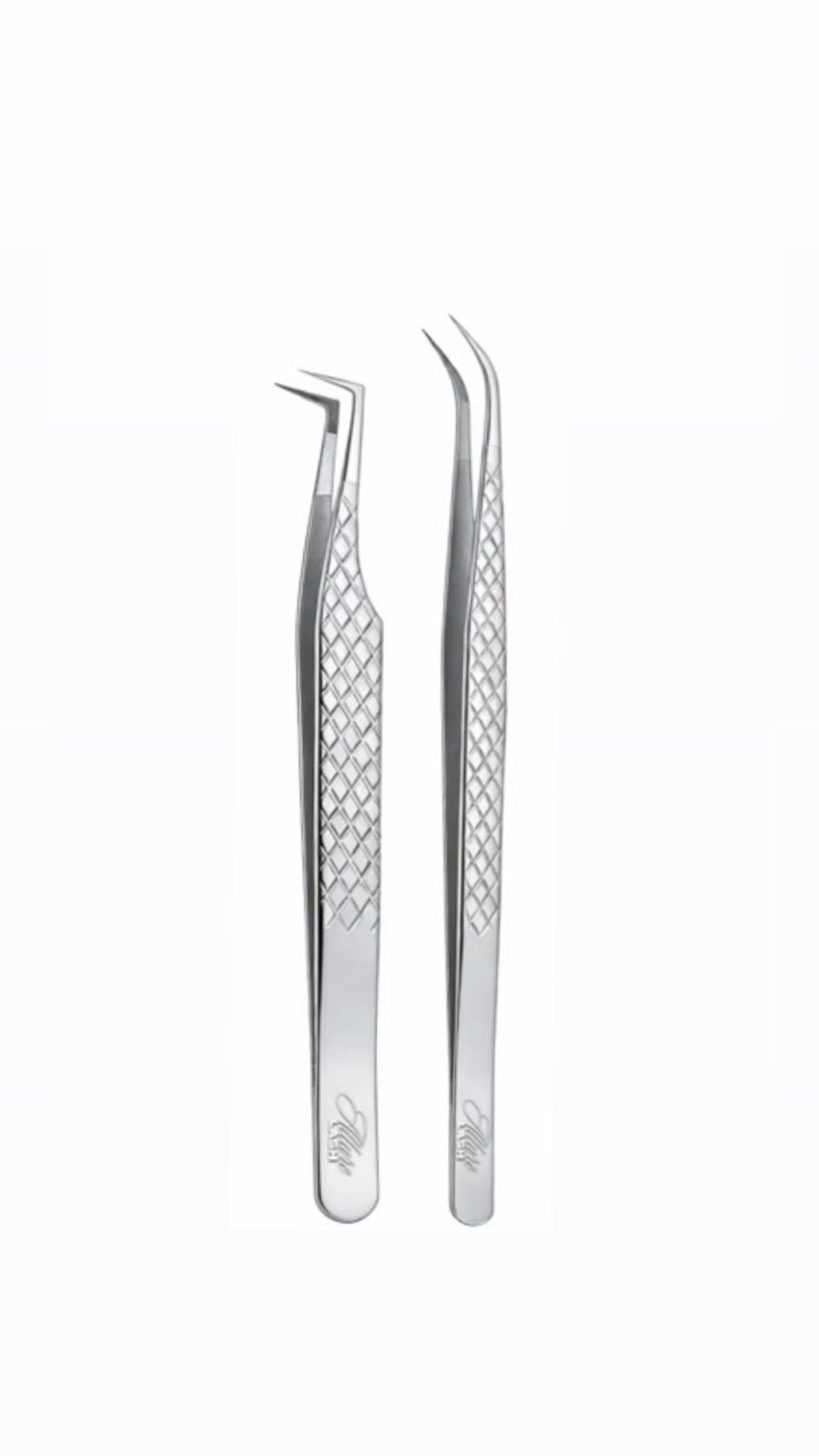 Silver fiber tip tweezers